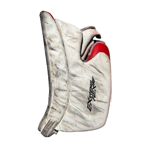 CCM Extreme Flex II - Bloqueur de gardien de but professionnel d'occasion (blanc/rouge/noir)